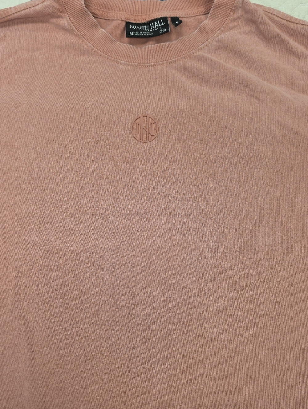 Ninth Hall Fundamentals Medium Men's Dusty Pink Crewneck Tee